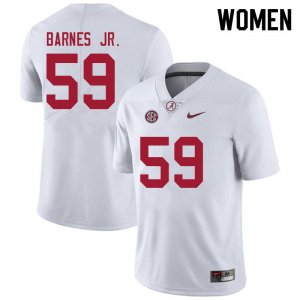 NCAA Women's Alabama Crimson Tide #59 Anquin Barnes Jr. Stitched College 2021 Nike Authentic Black Football Jersey LV17X80YI